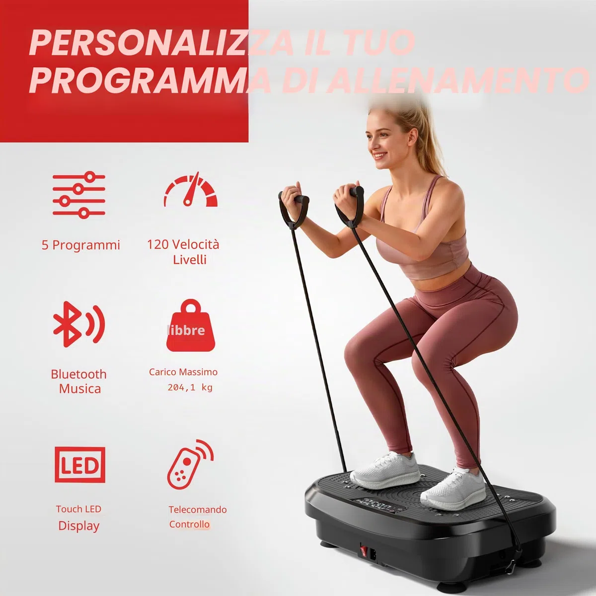 MOMODA 2026 Plateforma di Vibrazione Macchina per Esercizi, 120 livelli di velocità regolabili, Vibratore per il corpo intero per perdita di peso & bruciazione di grasso, Unisex