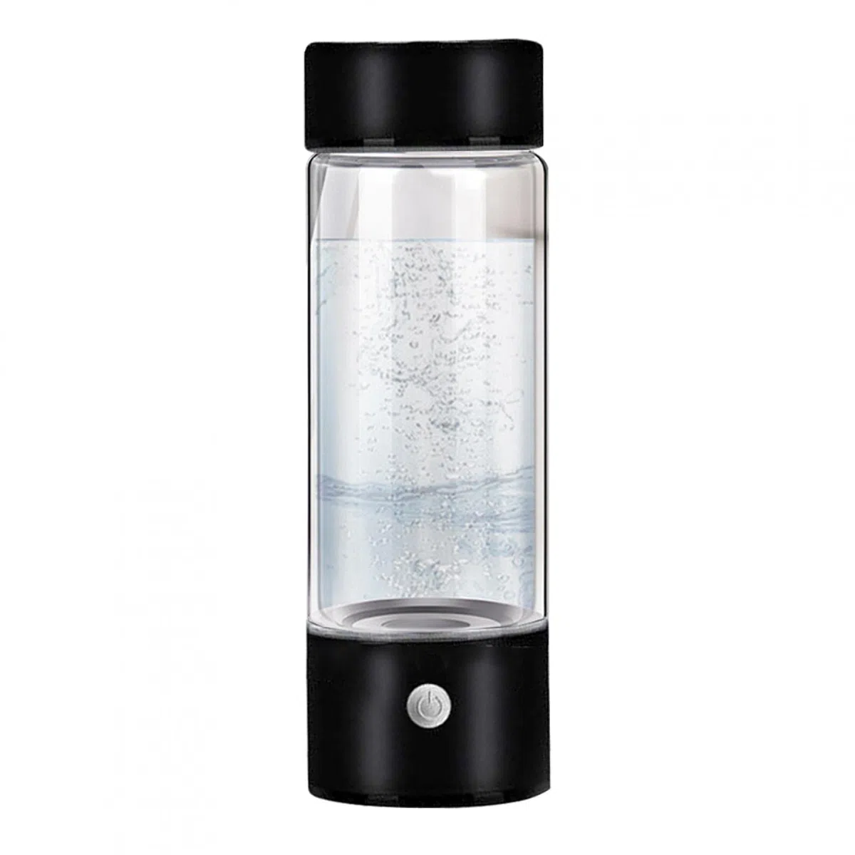 Bottiglia d'Acqua a Idrogeno Portatile, Generatore Con Ricarica USB, Ionizzatore d'Acqua Ricca per Ufficio, Viaggi e Lavoro (Nero)