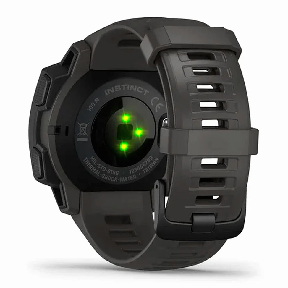 Garmin Instinct Graphite Sportwatch GPS, Regular, Grigio (Ricondizionato)
