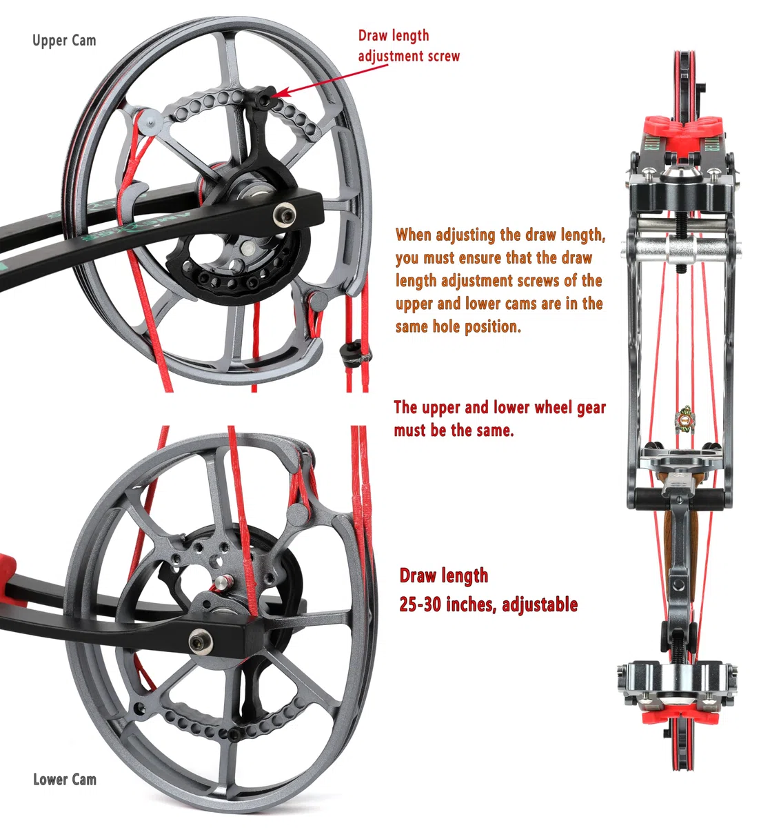 18" kit arco compound, 30~70lbs regolabile, arco steelball, doppio uso arco da caccia, adultbow, RH&LH, può sparare freccia e palla d'acciaio, per tiro con l'arco da caccia