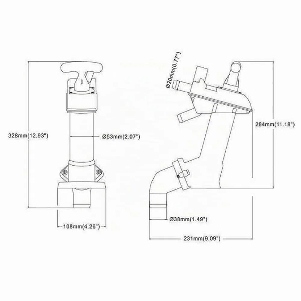 Jabsco, 29040-3000, Pompa di Ricambio, per Toilette, con avvitamento Manuale, per 29090 e 29120, Colore Bianco