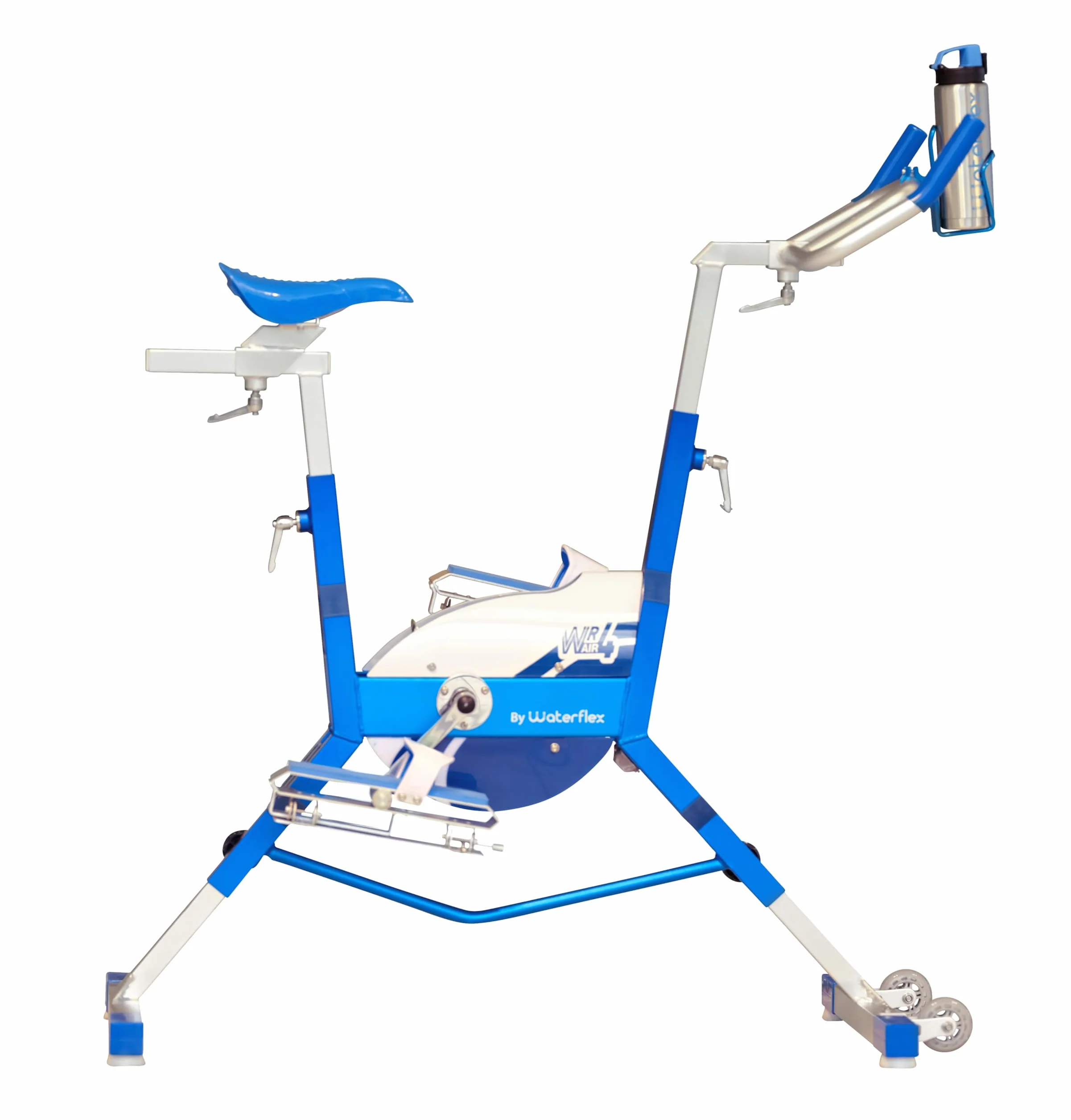 Aquabike Aluminium WR4 WX-WR4A – Bicicletta da Piscina tonificante – Resistenza idraulica – Facile Regolazione – Uso Piedi Nudi – Prof. 1,1 – 1,6 m – WX Water Flex Water Fitness Expert
