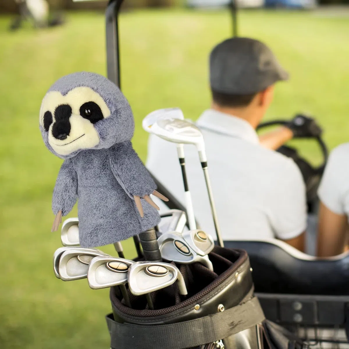 Copritesta per mazze da golf, motivo bradipo, divertente copritesta per mazze da golf, adatta a driver da 460 cc, regalo per uomini e donne