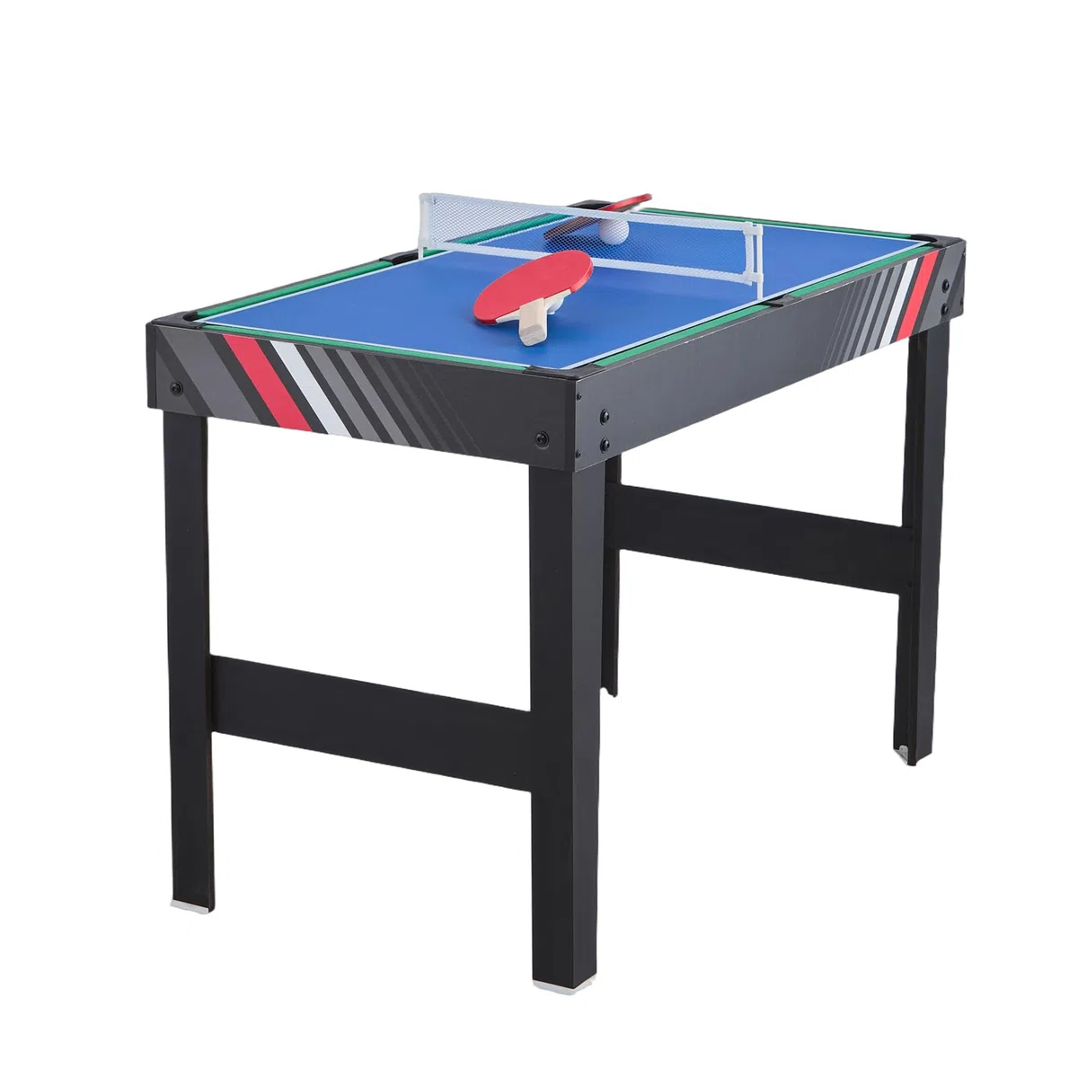 VEVOR Set Combo Tavolo da Gioco, 121,9 cm Aria Hockey Tavolo, Multi Combinazione Tavolo con Aria Hockey Pool Billiard Ping Pong, per Famiglia Sala Giochi Ufficio con Accessori Abbondanti