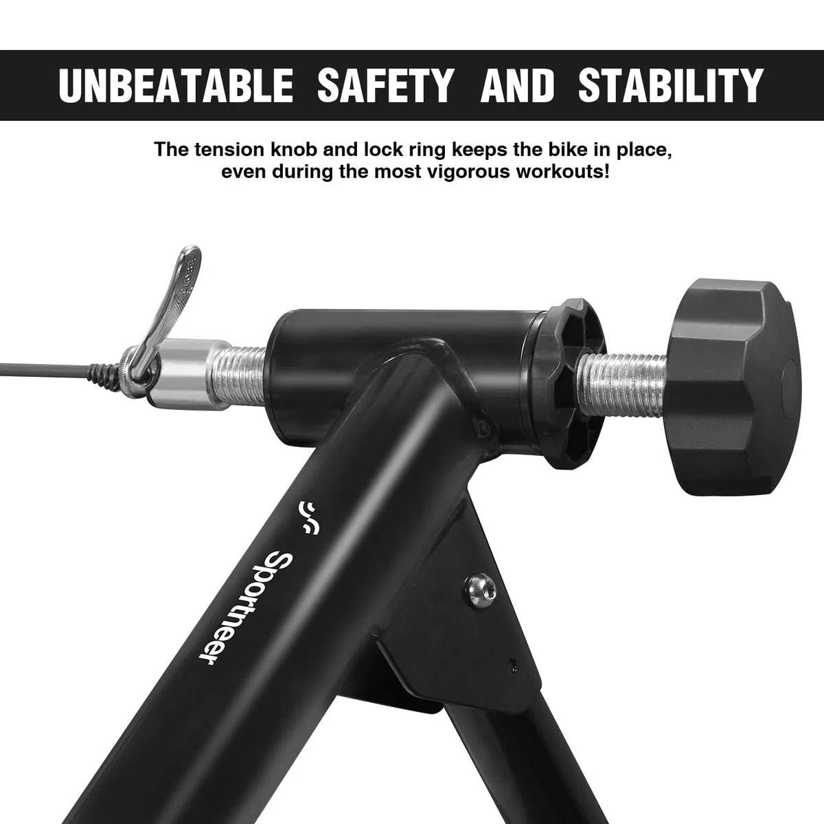 Sportneer Rollentrainer Fahrrad Fluid Bike Trainer Ständer, Indoor Fahrrad Training Stand Nero