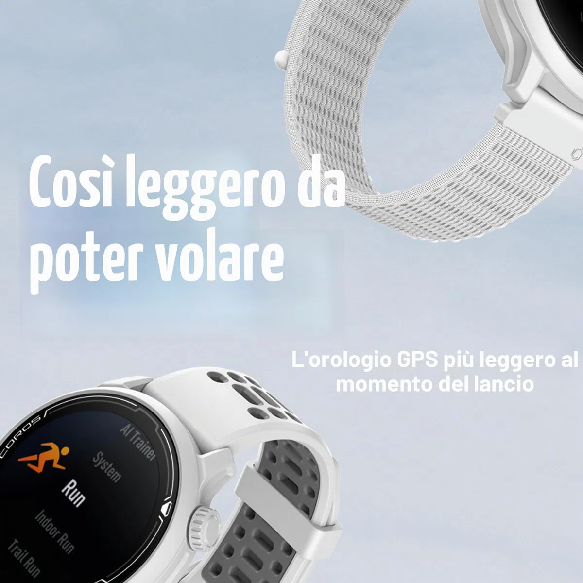 COROS PACE 2 Premium GPS orologio sportivo con cinturino in nylon o silicone, cardiofrequenzimetro, batteria GPS completa 30 ore, barometro, porte ANT + BLE, Strava, Stryd & TrainingPeaks