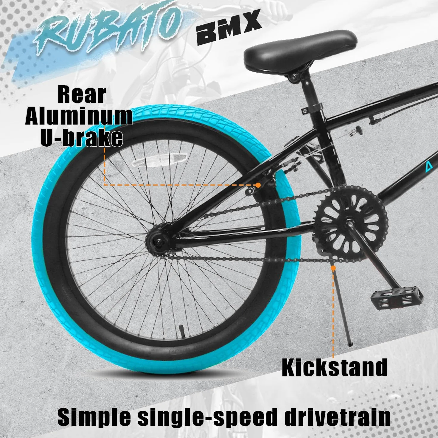 AVASTA Freestyle BMX Bike Kids Bicicletta per Bambini dai 5 Anni in su e livello Principiante