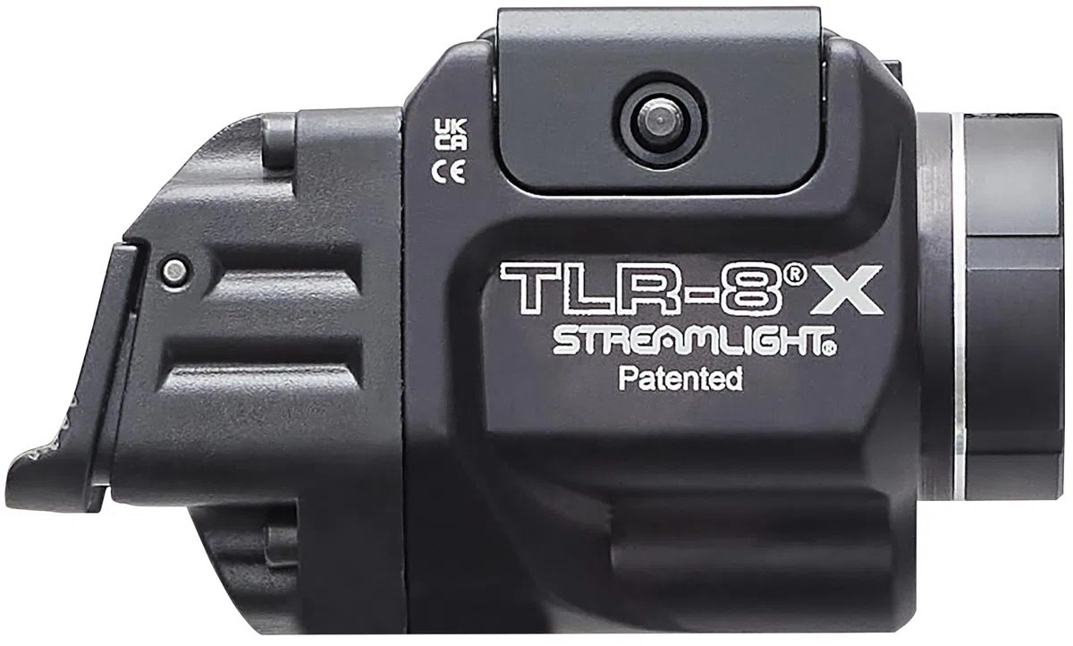 Streamlight 69414 TLR-8 x 500 lumen arma tattica con laser rosso integrato per pistole selezionate, incluse opzioni di interruttore posteriore, kit di montaggio e chiave, nero