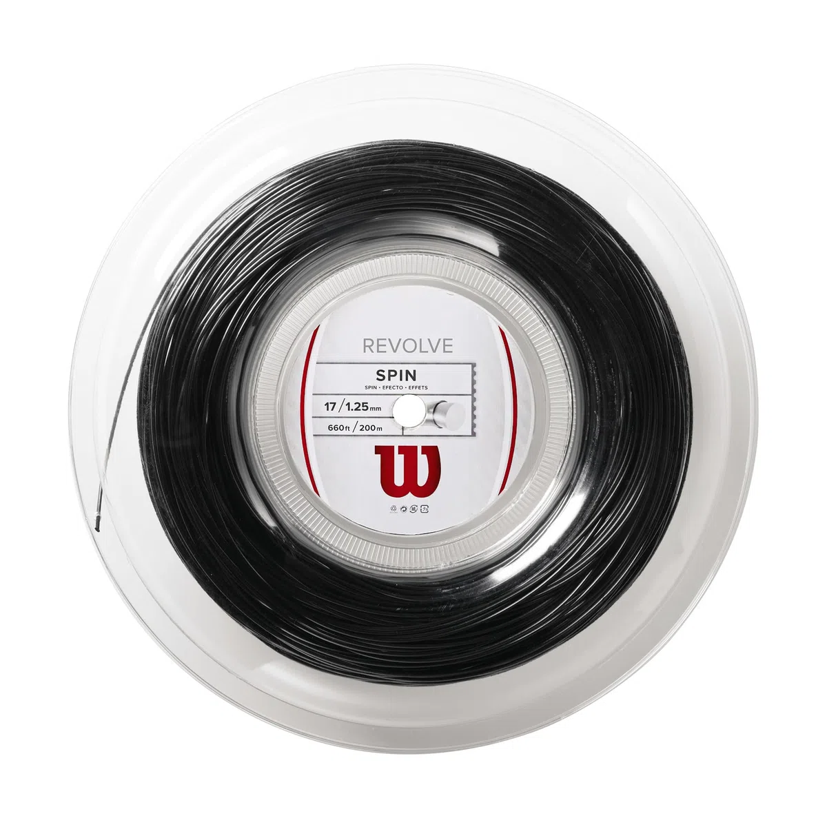Wilson Revolve Spin - Corda per racchetta da tennis, 16 G/1,3 mm