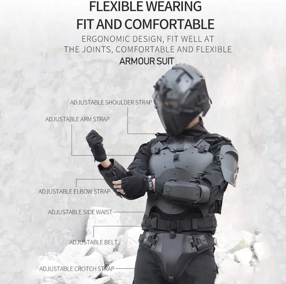 Zhongren Set di gilet tattico tattico tattico militare regolabile, protezione per il petto per paintball, attrezzatura da combattimento CS modulare per cosplay e allenamento sul campo