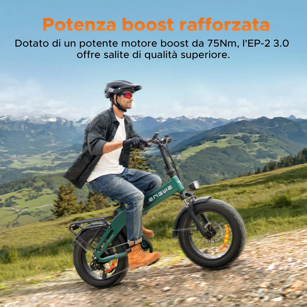 ENGWE Bicicletta Elettrica Pieghevole, Batteria Da 48 V 13,5Ah Con Autonomia Fino A 120km, Sensore Di Coppia Con Freni Idraulici E App Per Ogni Tipo Di Terreno, EP-2 3.0 BOOST