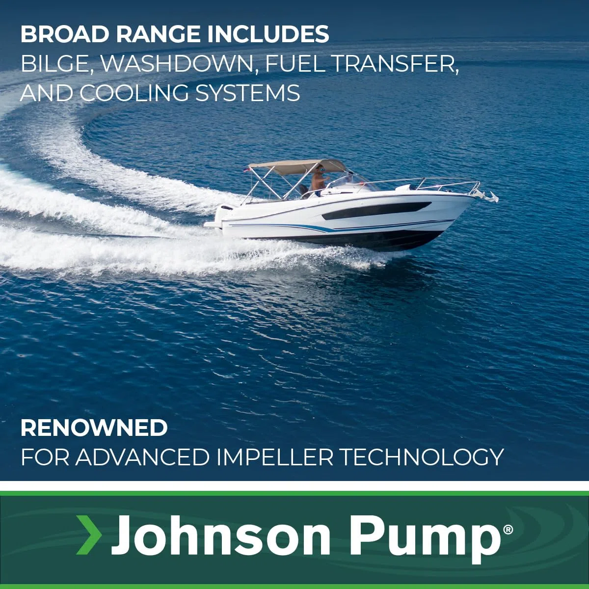 Johnson Pump Pump, HD Bilge Pompa 12V 2200 GPH Uomo, Beige, Taglia Unica