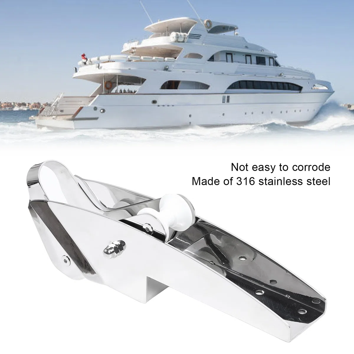 Musone Ancora di Prua, Musone Ancora Autoattivante in Acciaio Inox per Yacht