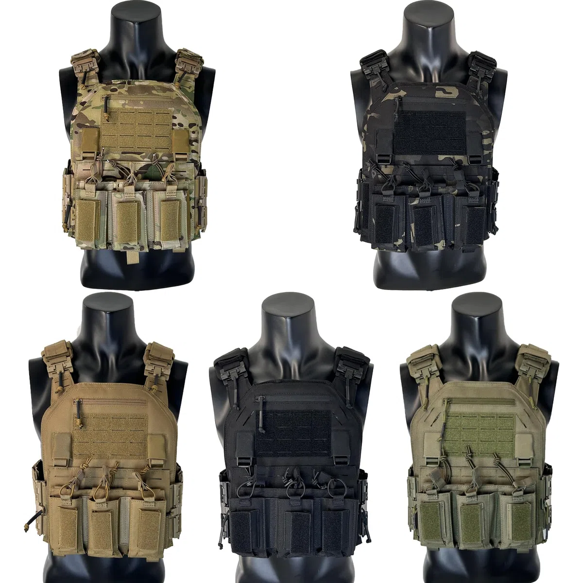 Gilet tattico in nylon 1000D con tasca per riviste 556, giubbotto di protezione leggero, sistema di sgancio rapido, compatibile con MOLLE