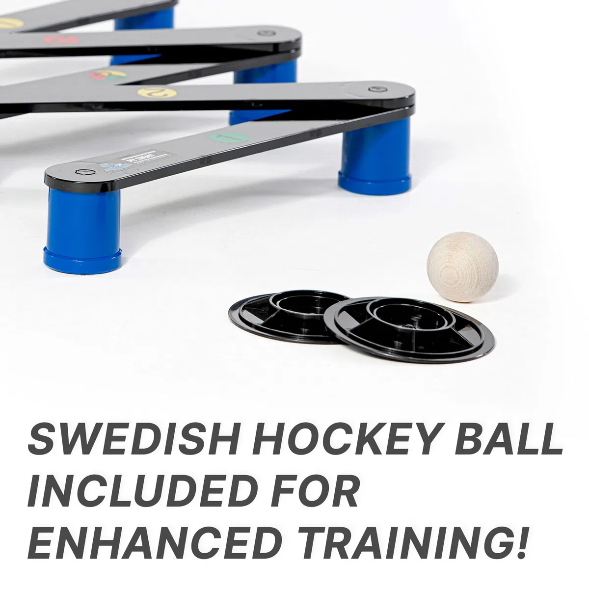 Hockey Revolution Strumento per la manipolazione del Bastone, Controllo del Disco, Tempo di Reazione e coordinamento – Durevole, Leggero, Portatile e Regolabile, con Molte Combinazioni, può Essere