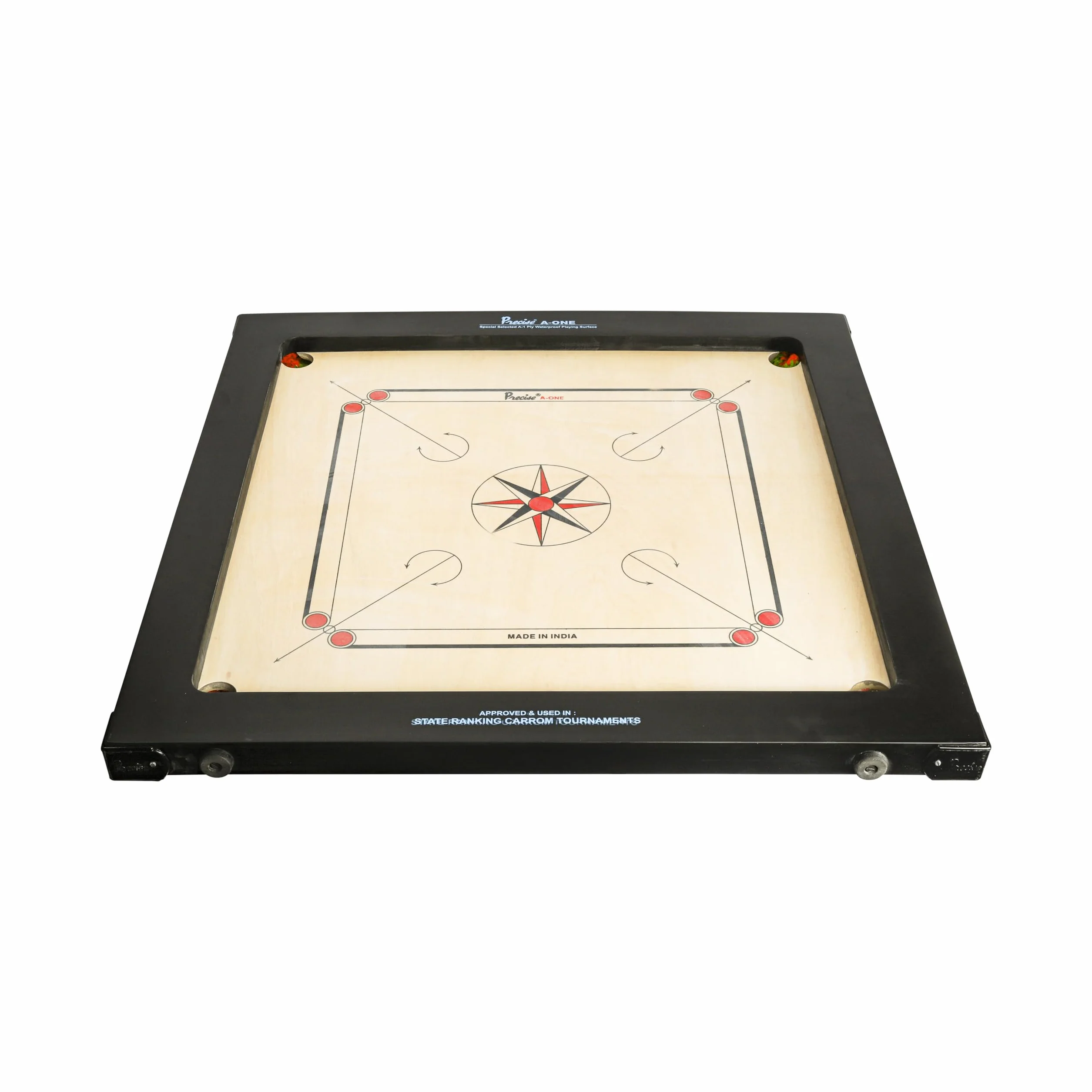 Precise Champion Profi Carrom - Ama-12 mm - 16 kg Torneo Board - India - Completo
