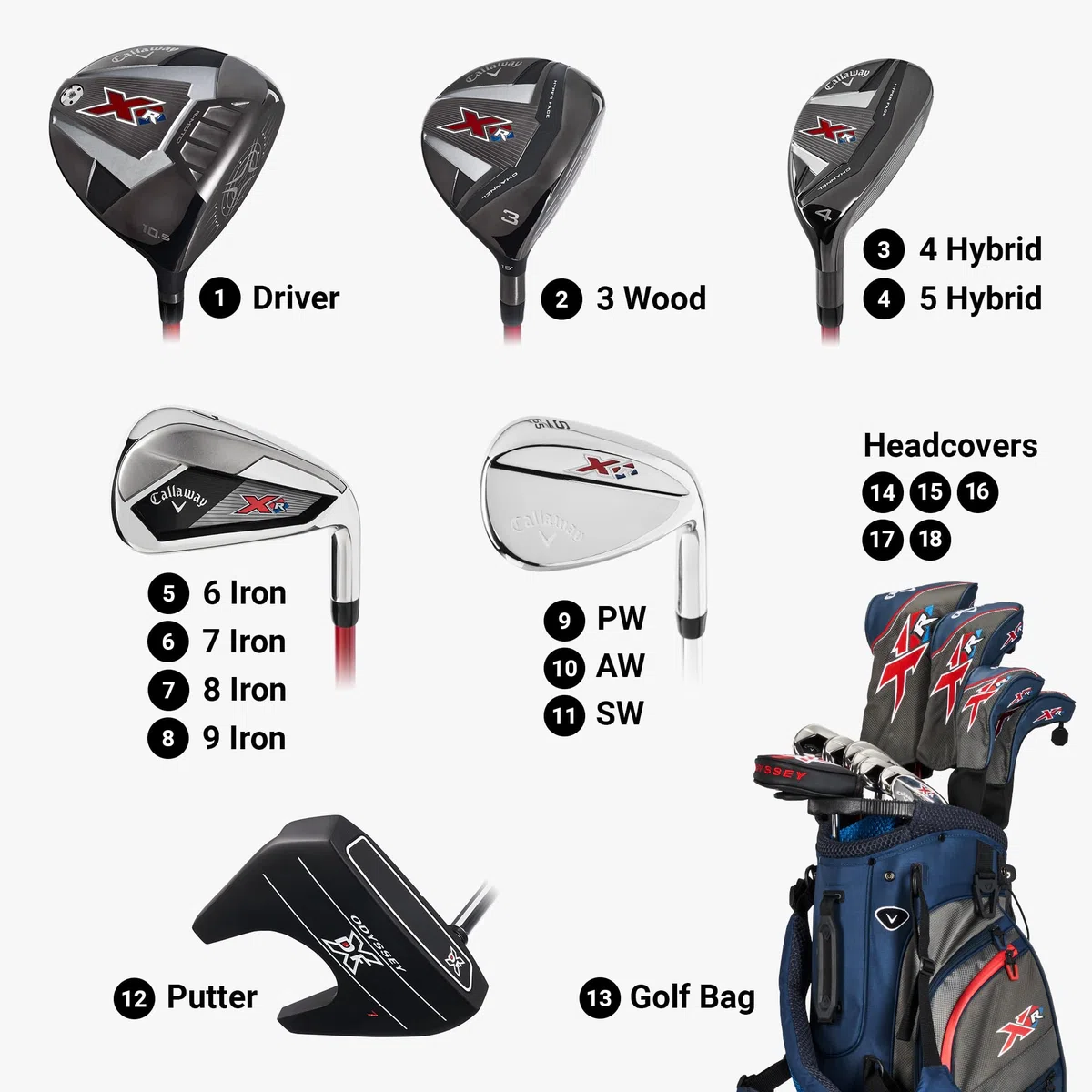 Callaway Set completo Golf XR