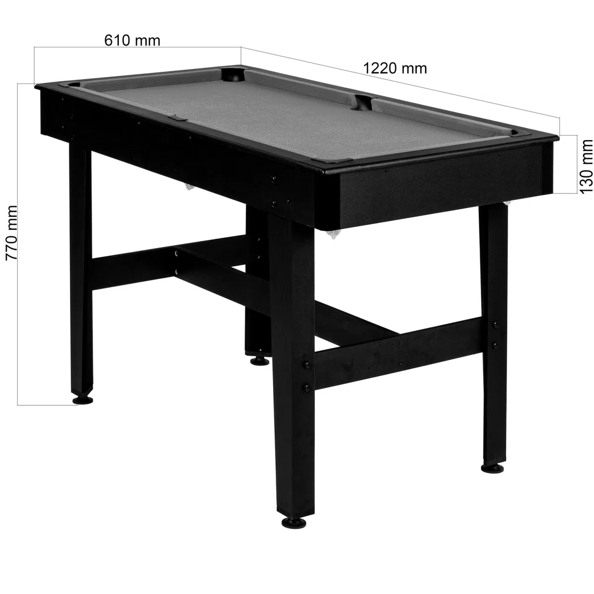 GAMES PLANET Tavolo da biliardo COMPACT 4 ft + accessori, 122 x 61 x 76 cm (LxLxH), testato per sostanze nocive, 3 varianti di colore