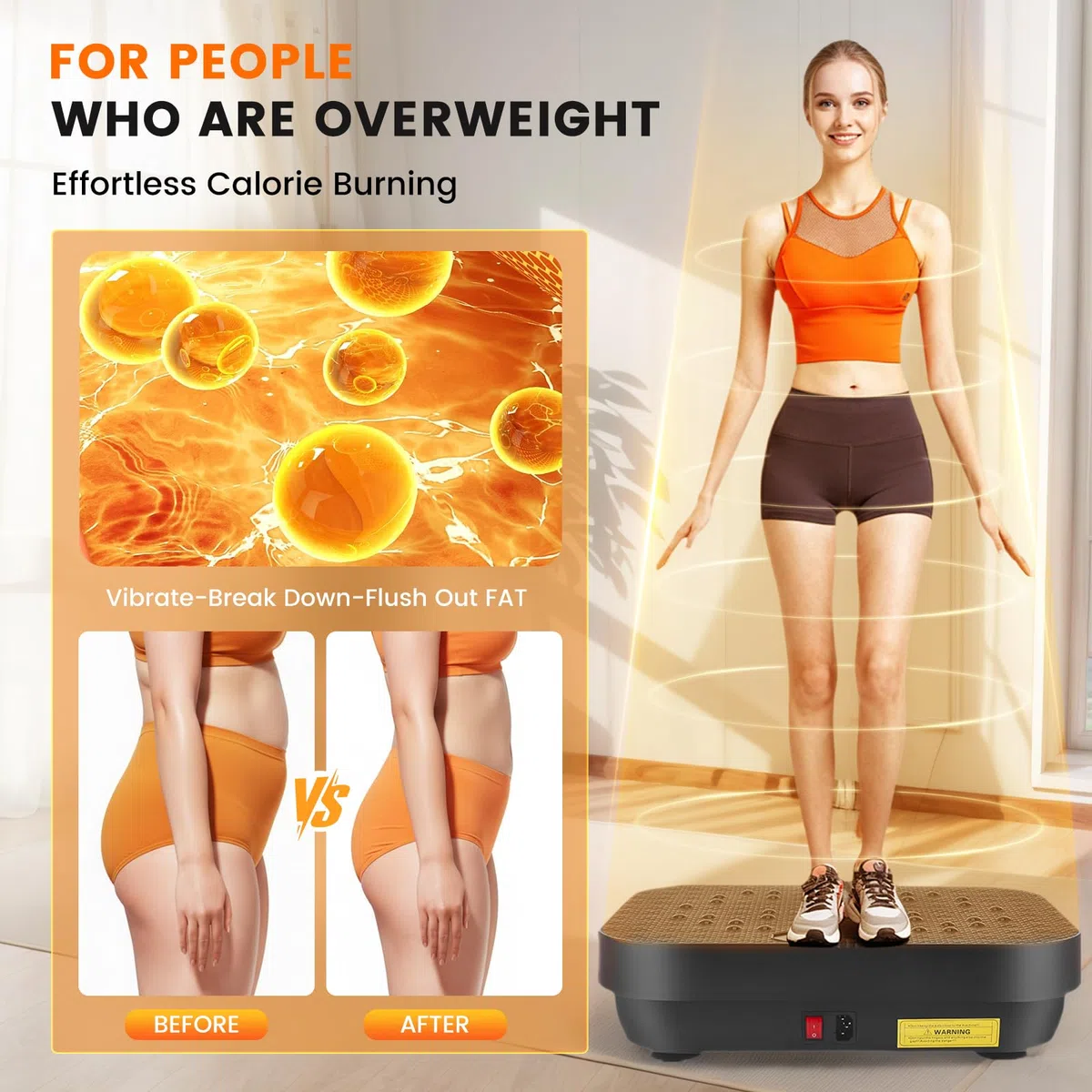 Pedana vibrante Fitness 8 modalità, 99 livelli di velocità, portata 150 kg, con telecomando e bande di resistenza