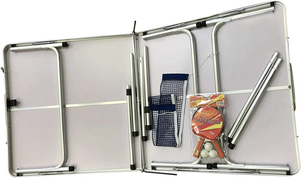 GORICA Tavolo da Ping Pong Pieghevole Racchette Palline Rete Incluse