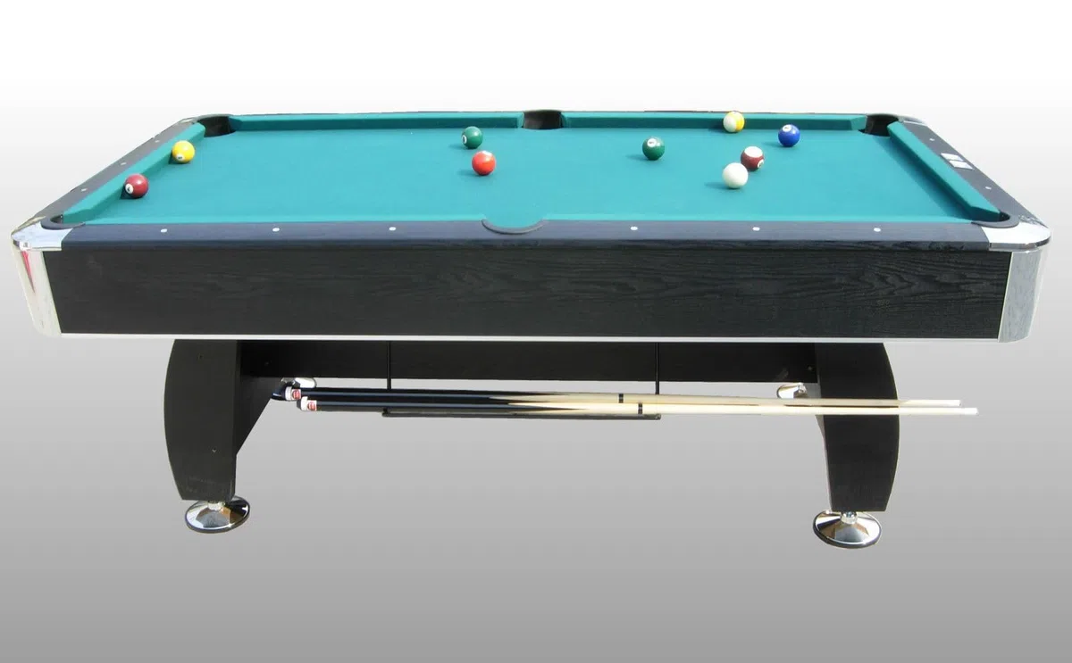Tavolo da Biliardo BLACK NORMAN - Disponibile con Panno Verde, Rosso, Blu e Nero, Design Professionale e Accessori Completi