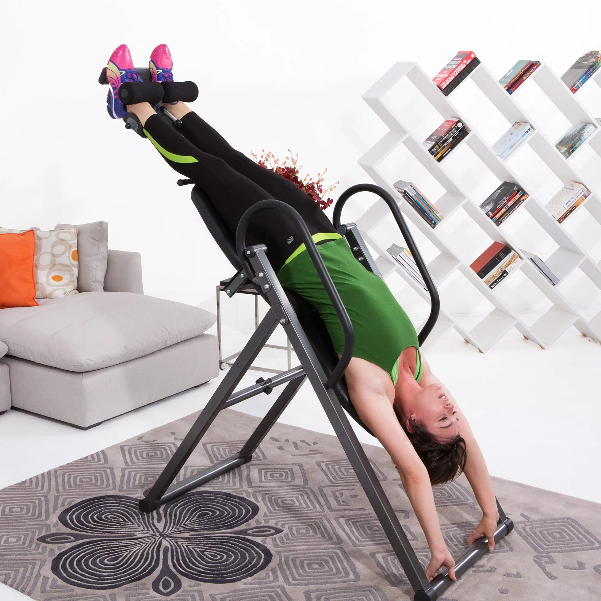 Fitness Reality Unisex 790 x LT UL Panca a inversione Certificato di Sicurezza ad Alta Resistenza con Schienale Basso, Nero, Taglia Unica