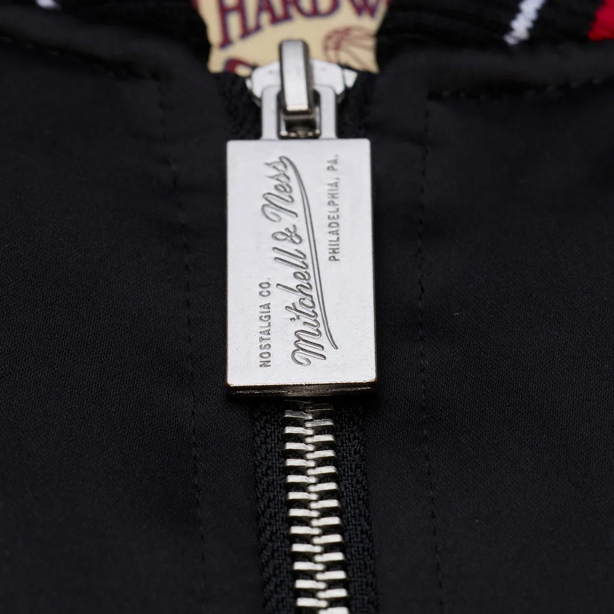 Mitchell & Ness Throw it Back Heavyweight Vintage Satin Giacca (NBA) con cerniera intera, loghi ricamati, uomini, donne, bambini, unisex, primavera, estate, autunno, inverno