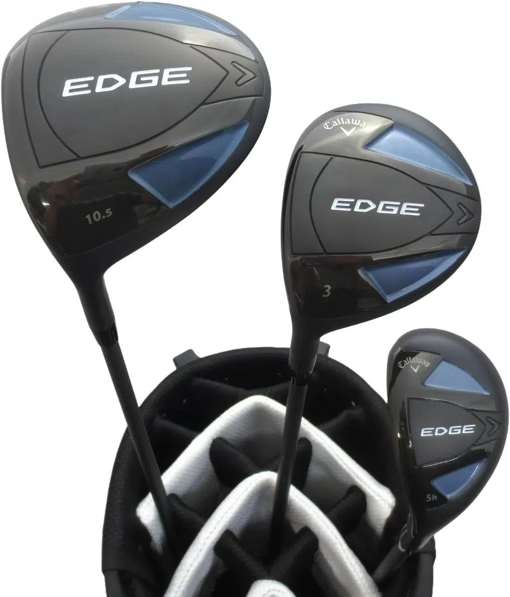 Callaway - Set completo da golf da uomo, con mazze da driver, legno da fairway, ibrido, ferri da stiro, borsa con supporto per putter Reg Flex