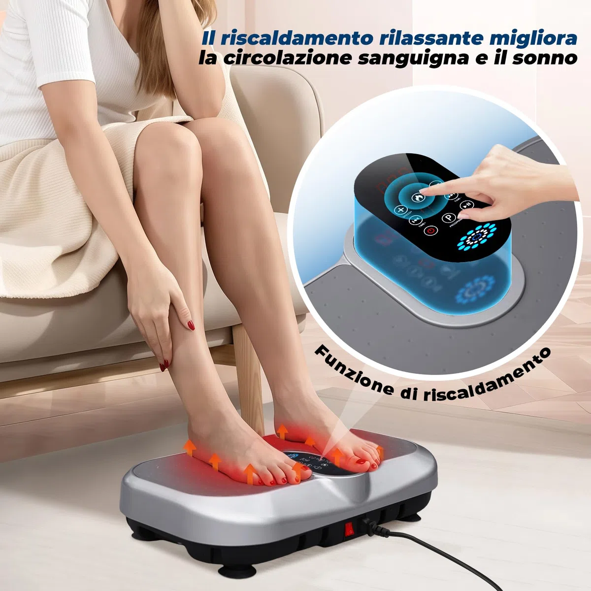 Pedana Vibrante Dimagrante 150KG con Telecomando e Fasce di Resistenza, 9 Programmi di Allenamento Automatici, 120 Livelli di Vibrazione e Altoparlante Bluetooth Integrato, Allenamento a Casa