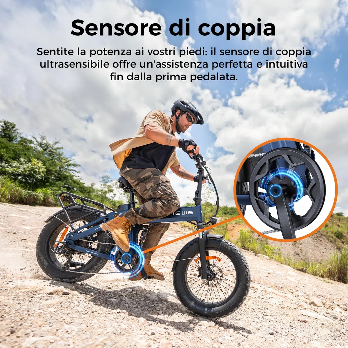ENGWE Bicicletta Elettrica Pieghevole, Batteria 48V 15Ah Fino A 130 km, Sensore Di Coppia E Design Pieghevole Con Freni Idraulici E App Per Ogni Terreno, ENGINE PRO 3.0 BOOST