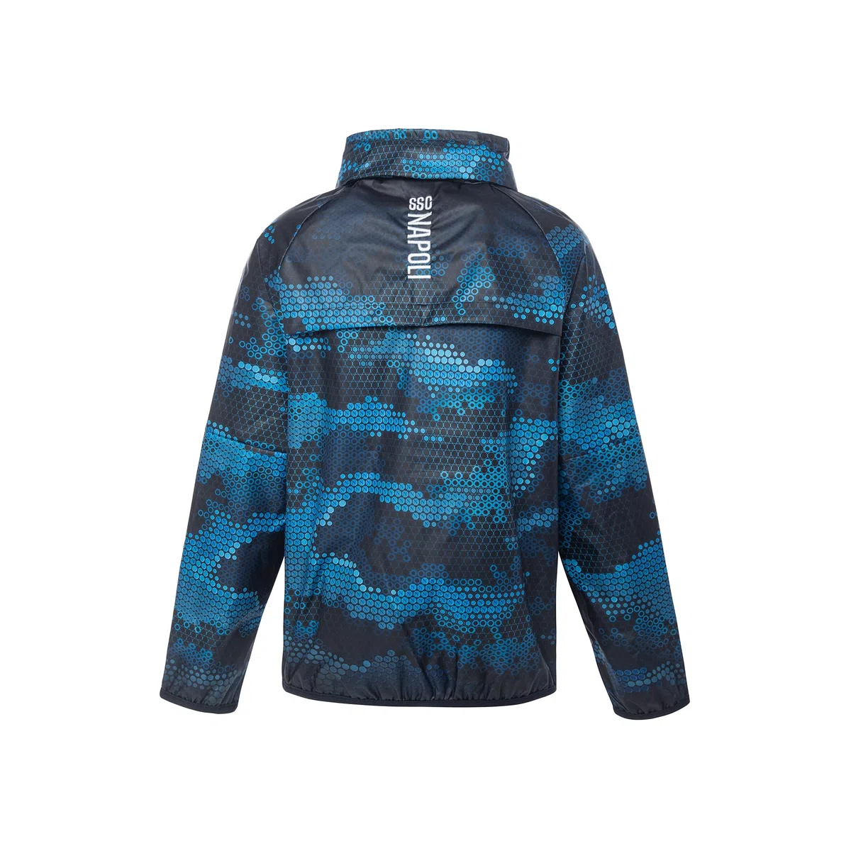 SSC NAPOLI Giacca Antivento Azzurro, EA7 Prodotto Ufficiale, Softshell Calcio 2024/2025-14 anni