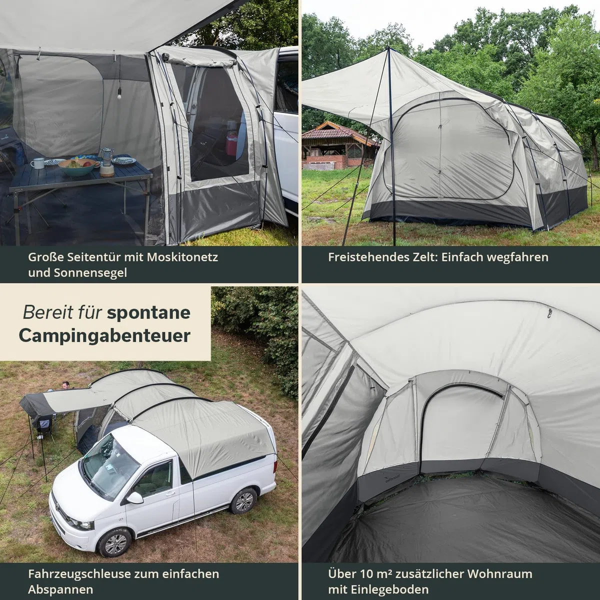 Skandika Aarhus Travel 2 / Aarhus Air Protect Tenda da campeggio per bus | con/senza Air Protect, 2 persone, autoportante, 2 m altezza, zanzariera