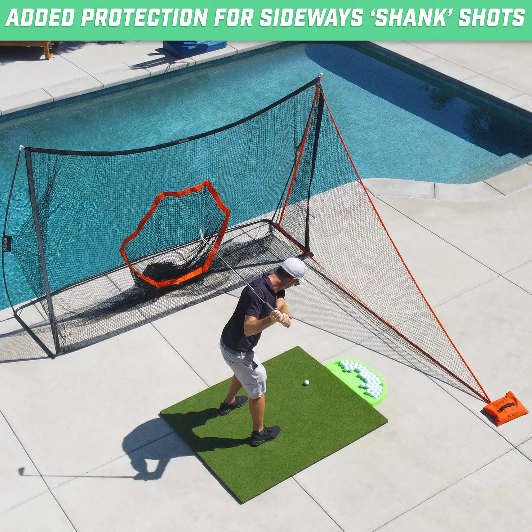 GoSports Golf Practice Hitting Net – Scegli tra enormi reti da 20,8 x 17,8 cm – Campo di guida personale per interni ed esterni – Progettato da golfisti per golfisti