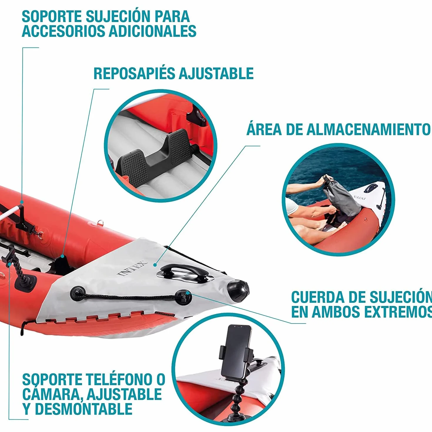 Intex Explorer K2 Kayak, 2-Person Inflatable Kayak Set with Aluminum Oars and High Output Air Pump