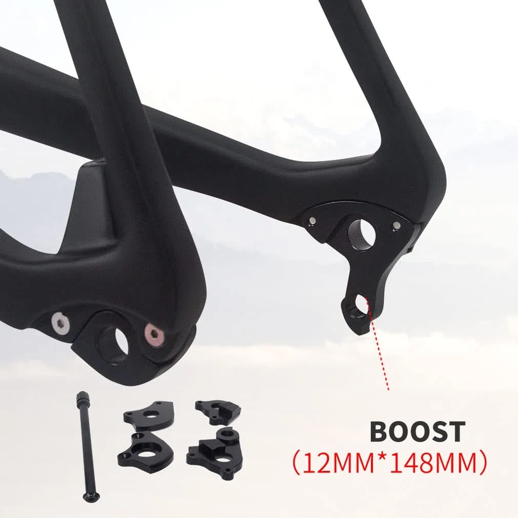 Full Carbon MTB Frame 29er Hardtail Mountain Bike Frame 15'' 17'' 19'' Freno A Disco Thru Axle 12x148mm Boost Telaio Bicicletta Percorso Interno (Size : 29 * 17'')
