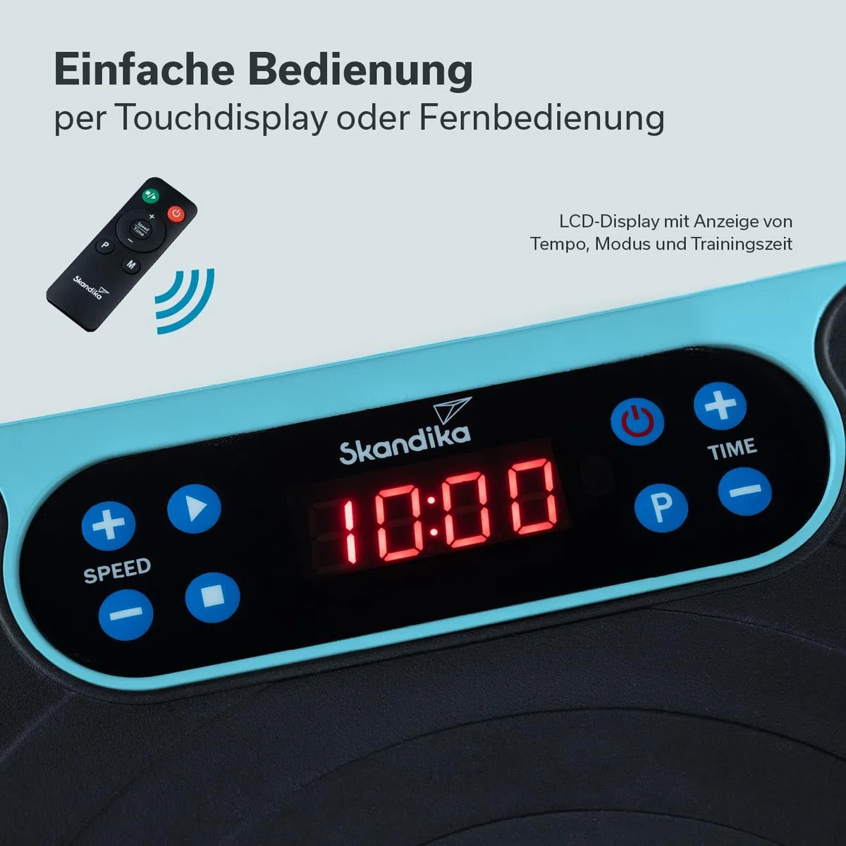 Skandika pedana vibrante V2 | attrezzatura fitness per il potenziamento muscolare, corpo intero, oscillazione 6 - 13 Hz, fino a 120 kg, con impugnatura