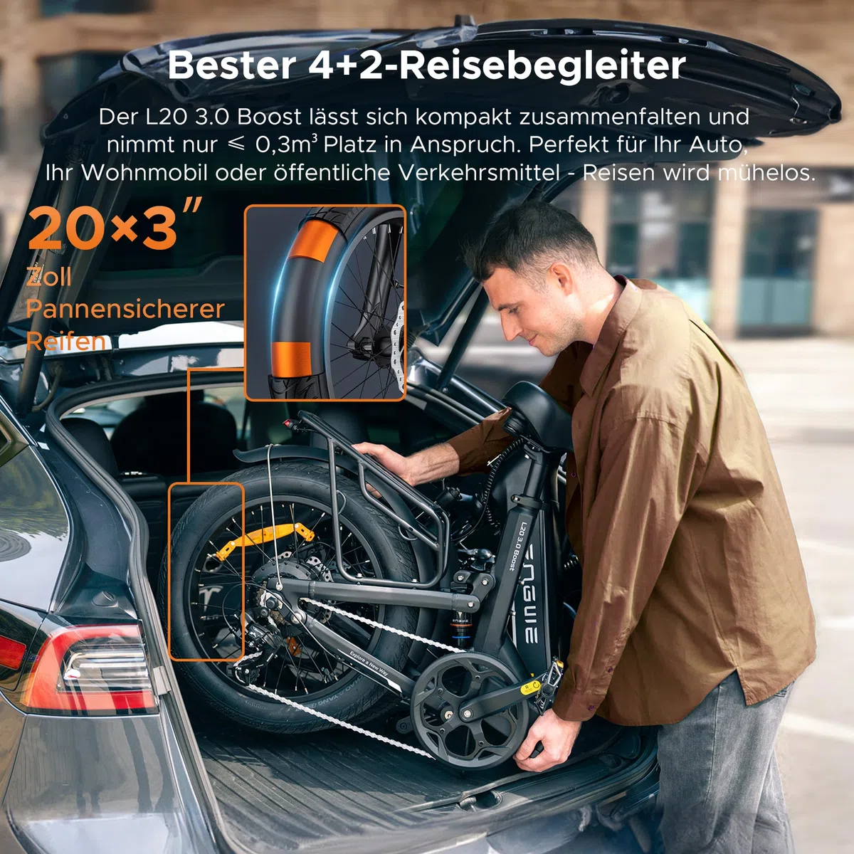 ENGWE L20 3.0 Boost Bici Elettrica, Dotata di Connettività Bluetooth e APP, 2 Ore di Carica Completa e 48V 13.5Ah Batteria Nascosta Fino a 135KM, Sensore di Coppia e Freni Idraulici