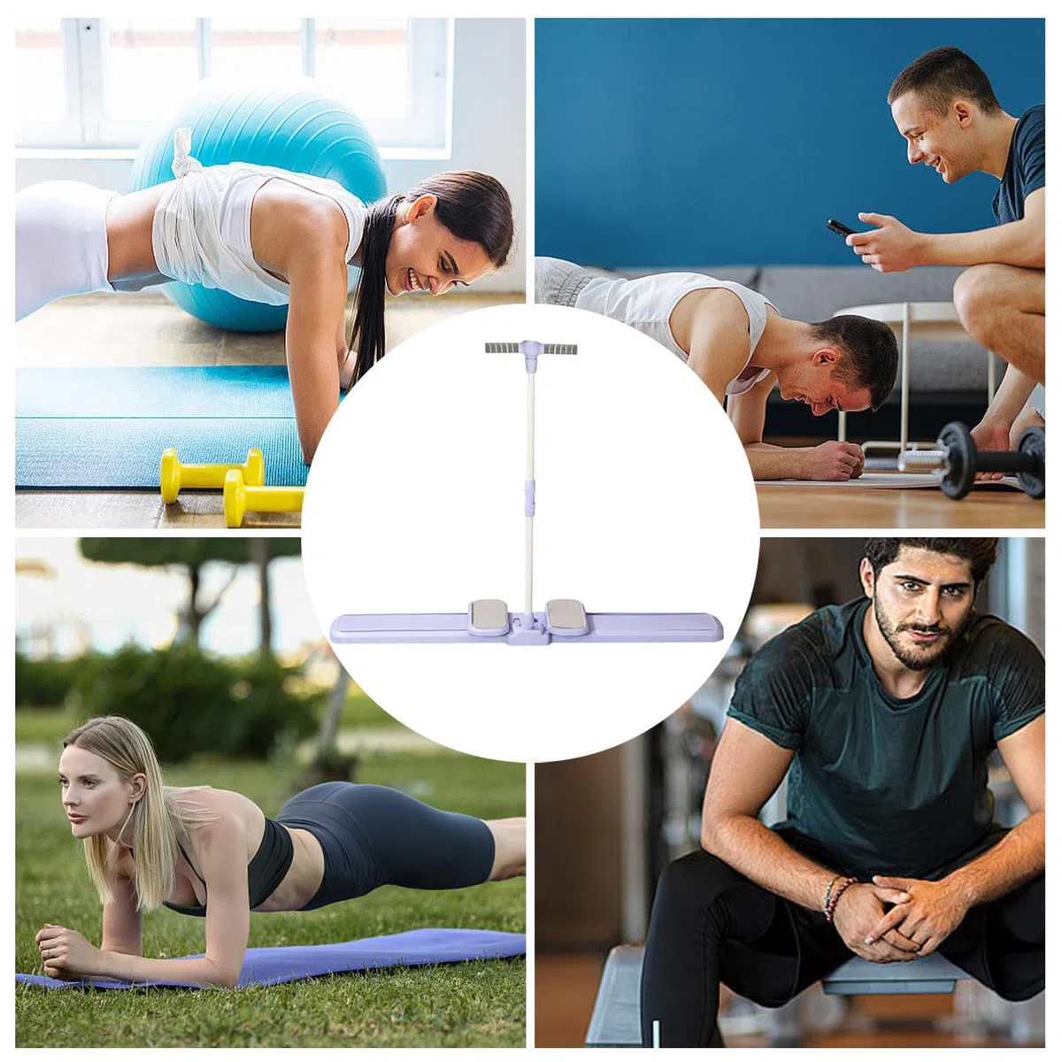 Allenatore da pavimento - Macchina da sci in PP con più funzioni - 124 cm Allenatore di versatile e versatile | Skimachine Fitness Trainer portatile per Yoga Pilates, casa, appartamento, studio