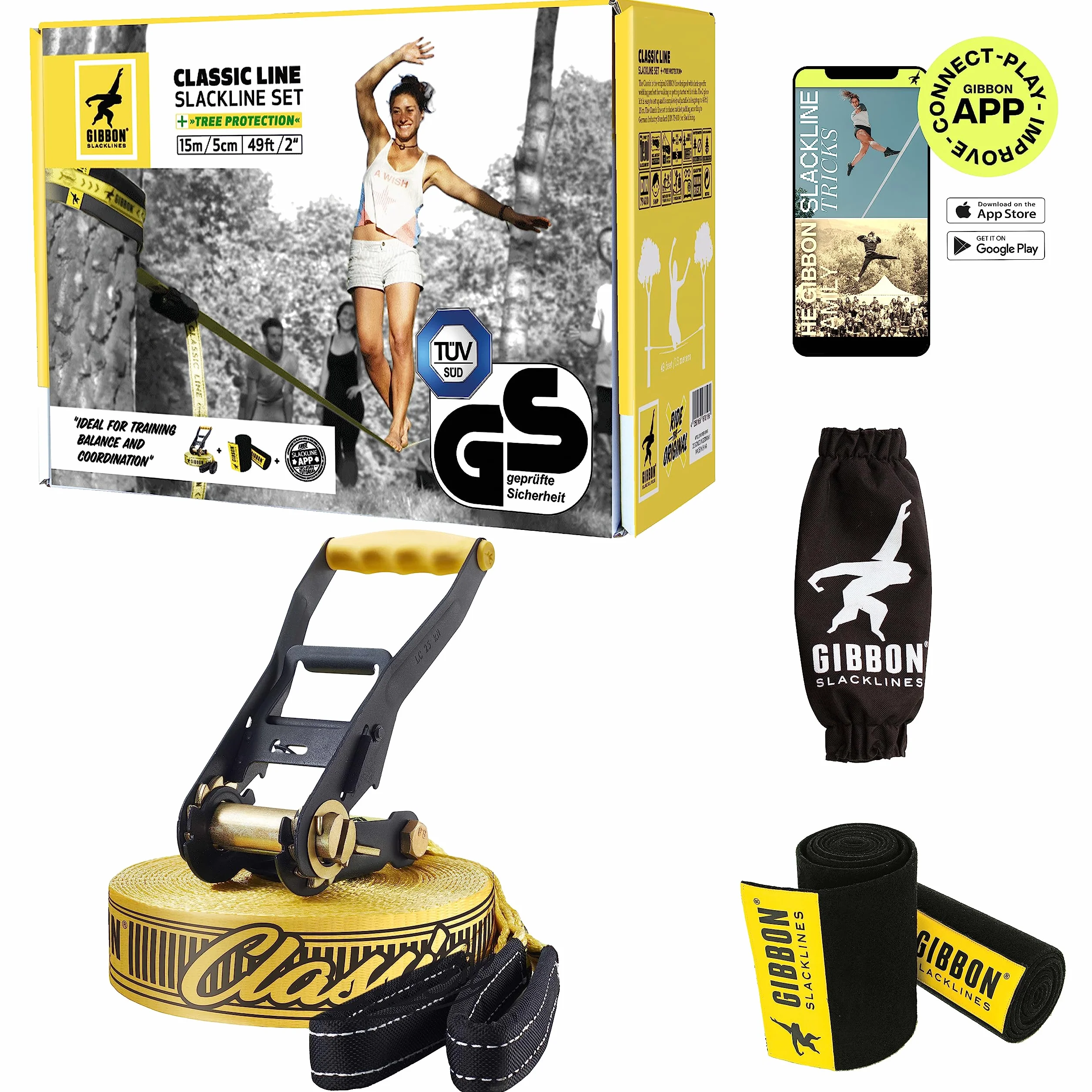 Gibbon Slacklines Classic Line con Treewear