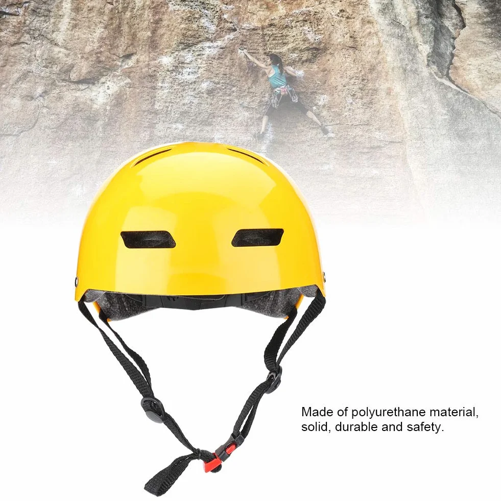 SOONHUA Sport All'aria Aperta Casco di Sicurezza Alpinismo Arrampicata su Roccia Guadare Speleologia Caschi Protettivi (Giallo)