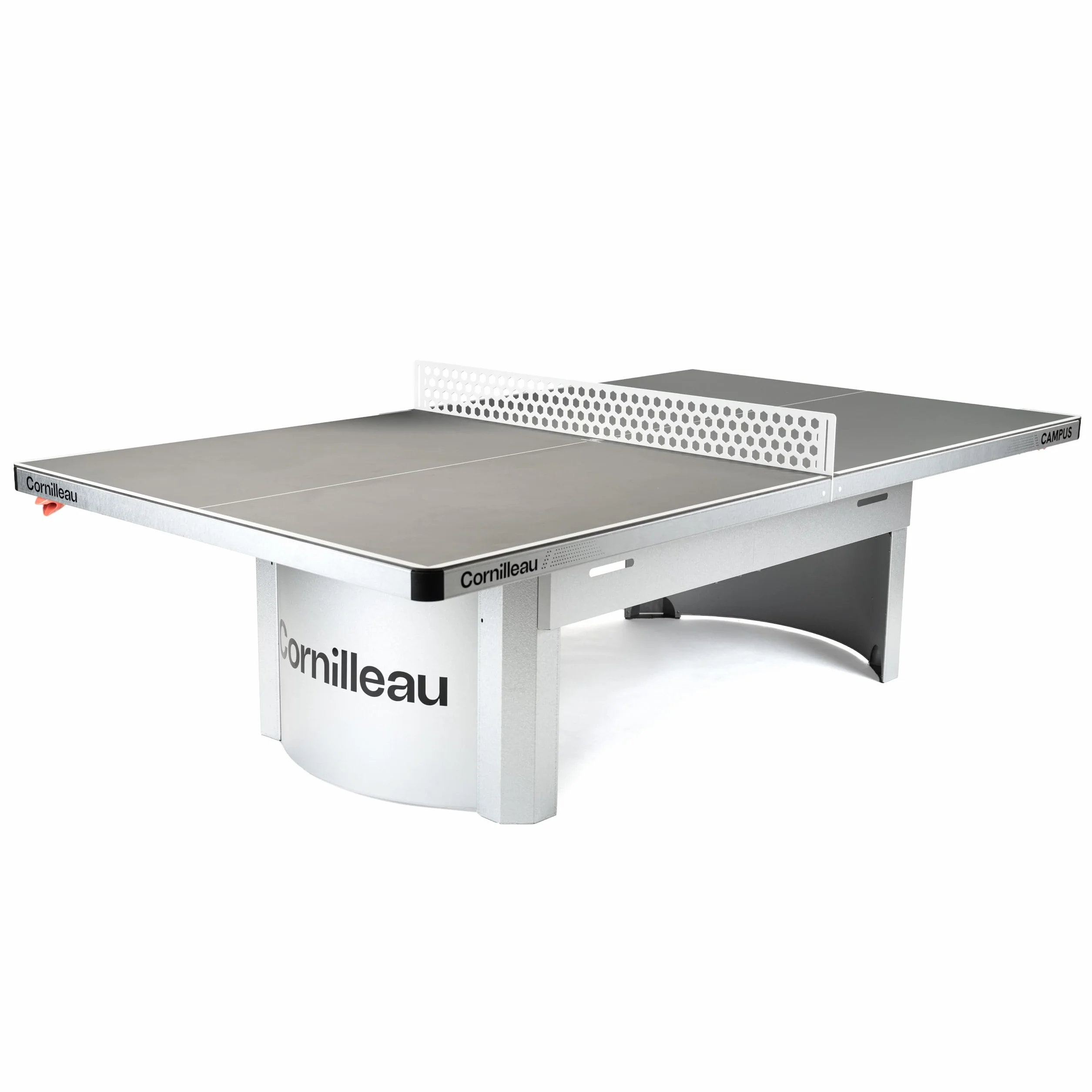 Cornilleau - Campus 510 - Tavolo da ping pong da esterno - Robusto - Resistente alle intemperie e agli urti, per scuole, parchi, campeggi, superficie in resina melamminica da 7 mm - Grigio