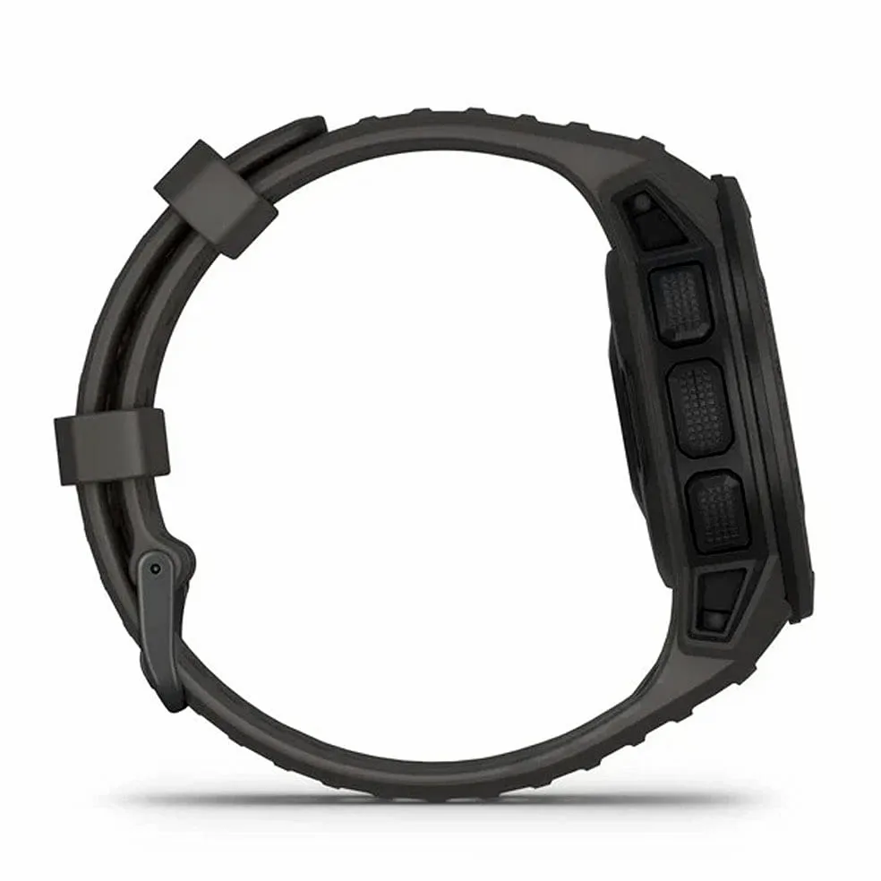 Garmin Instinct Graphite Sportwatch GPS, Regular, Grigio (Ricondizionato)