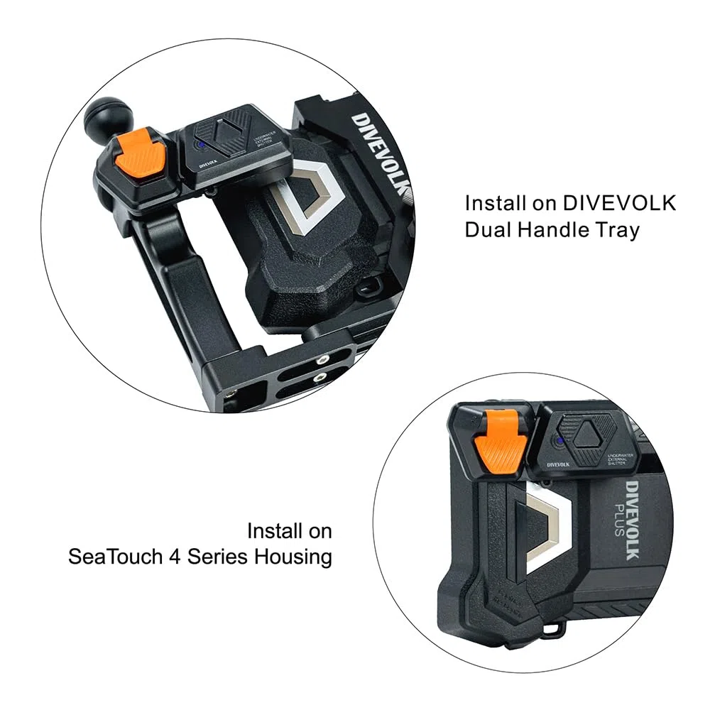 DIVEVOLK Otturatore esterno subacqueo per alloggiamento Seatouch 4 Max Plus