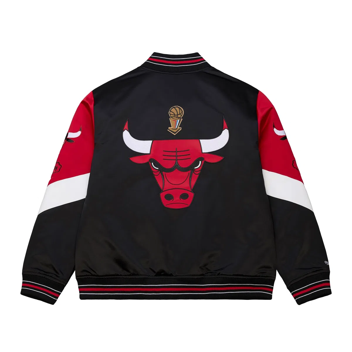 Mitchell & Ness Throw it Back Heavyweight Vintage Satin Giacca (NBA) con cerniera intera, loghi ricamati, uomini, donne, bambini, unisex, primavera, estate, autunno, inverno