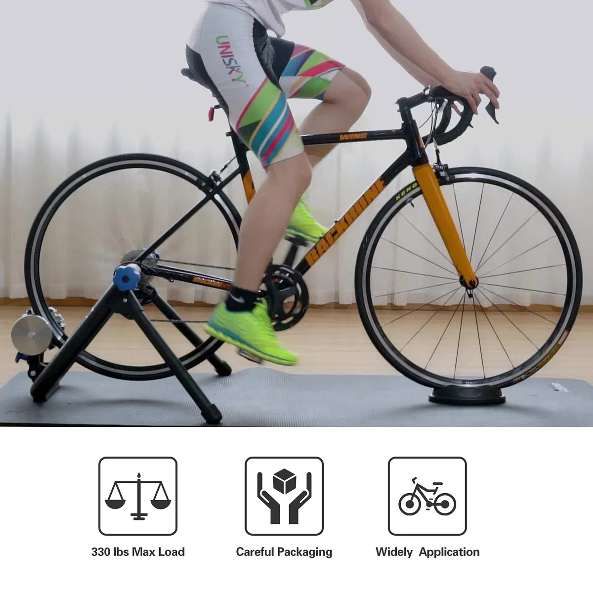 unisky Fluid Bike Trainer Stand Indoor Esercizio Bicicletta Training Stand Mountain & Road Bike Volano Stand