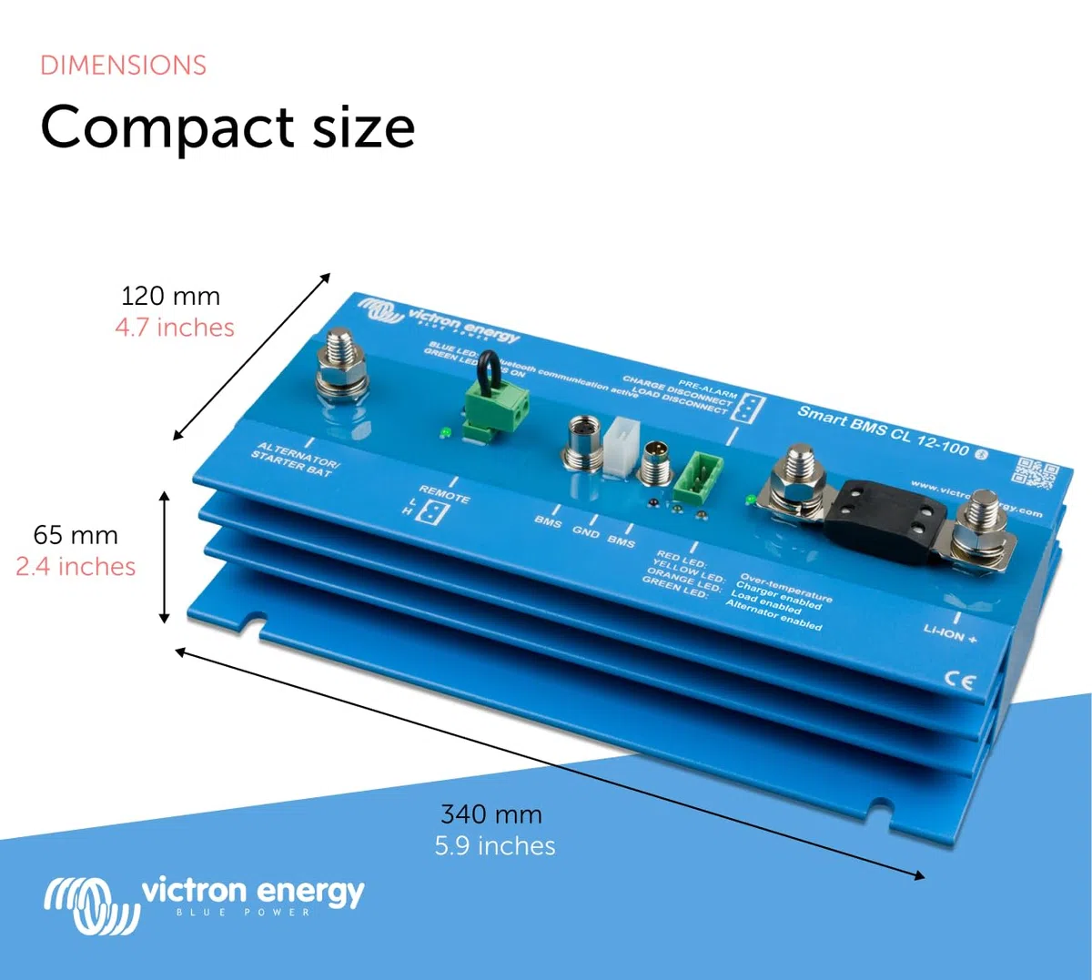 Victron Energy Sistema di Gestione Batteria, Smart BMS CL 12-100