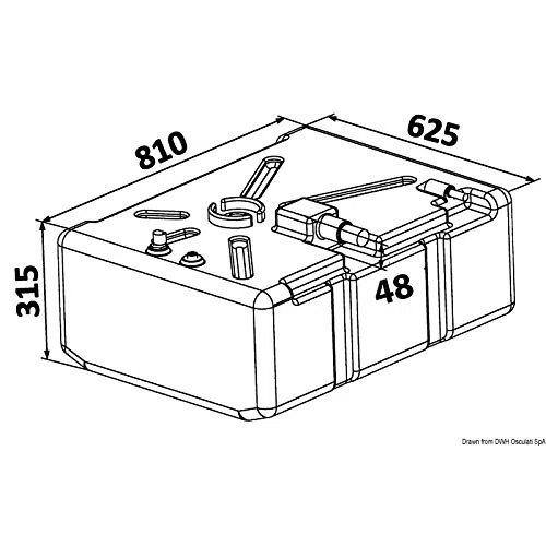 OSCULATI Serbatoio Carburante Polietilene 135 l