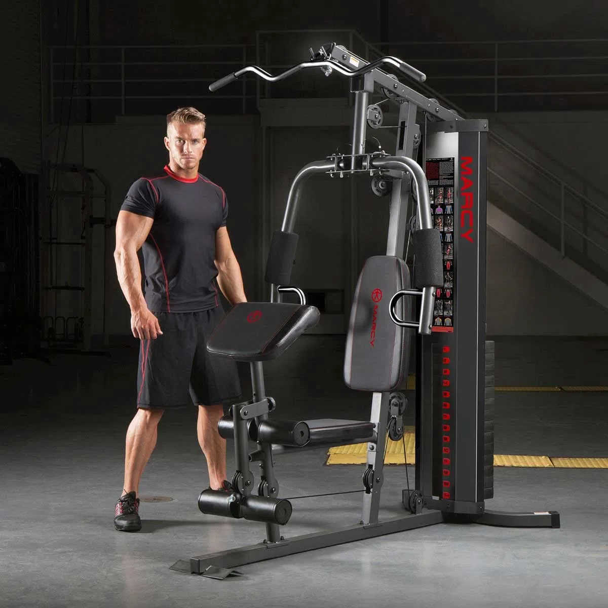 Marcy MWM-988 Multifunzione Acciaio Casa Palestra 150LB Macchina Stack Peso