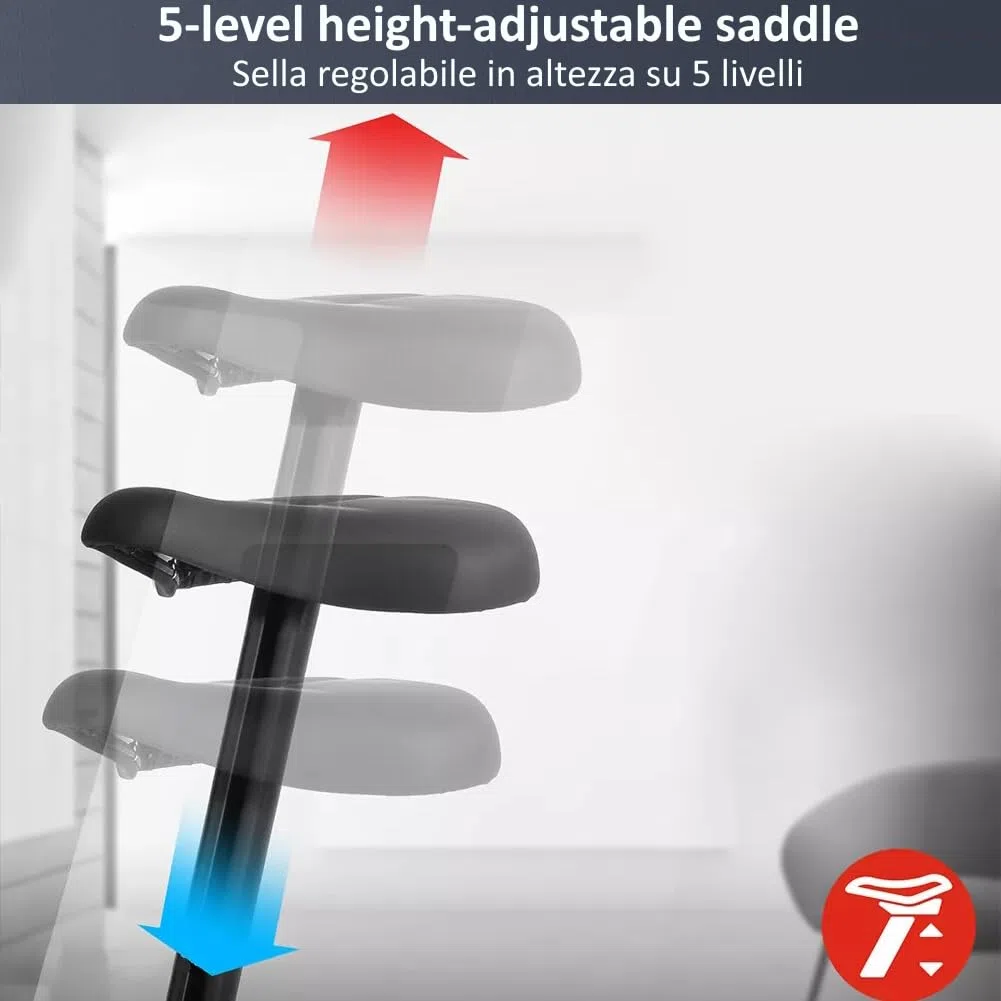 FFitness Cyclette Da Casa Bicicletta da allenamento Indoor con Display LCD Resistenza Regolabile Gym Ciclocamera con Comodo sedile
