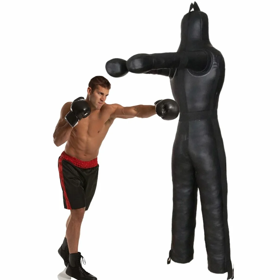 Sospeso Dummy, Judo Grappling Dummy, MMA manichino da lotta, Karate Training Dummies, per Posizione in piedi Manichino Wrestling Arti Marziali Boxe, NON Riempito ( Color : B Black , Size : 175cm )